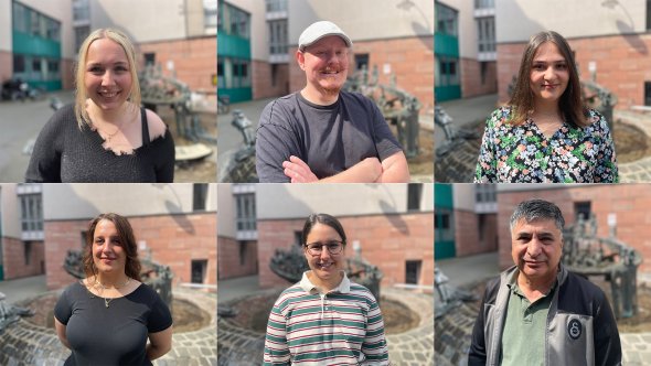 Foto di tutti i membri dell'équipe di lavoro con i giovani