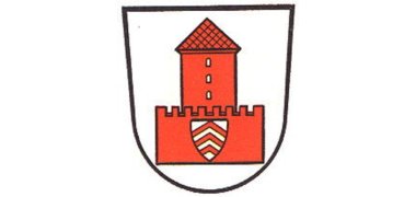 Stemma Hainhausen Stemma di Hainhausen con castello rosso su bianco, in esso scudo con angoli rossi e bianchi.