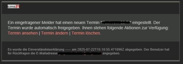 Zaman damgası ve onay beyanına referans da dahil olmak üzere görüntüleme, değiştirme veya silme seçenekleriyle birlikte yeni atama bildirimi