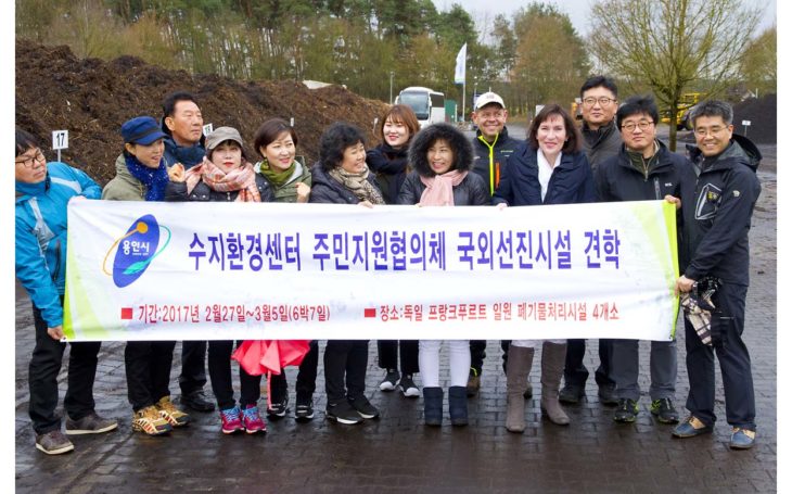Beamte und Abfall-Fachleute aus der Stadt Yongin informierten sich über Rodgauer Kompostierungsanlage
